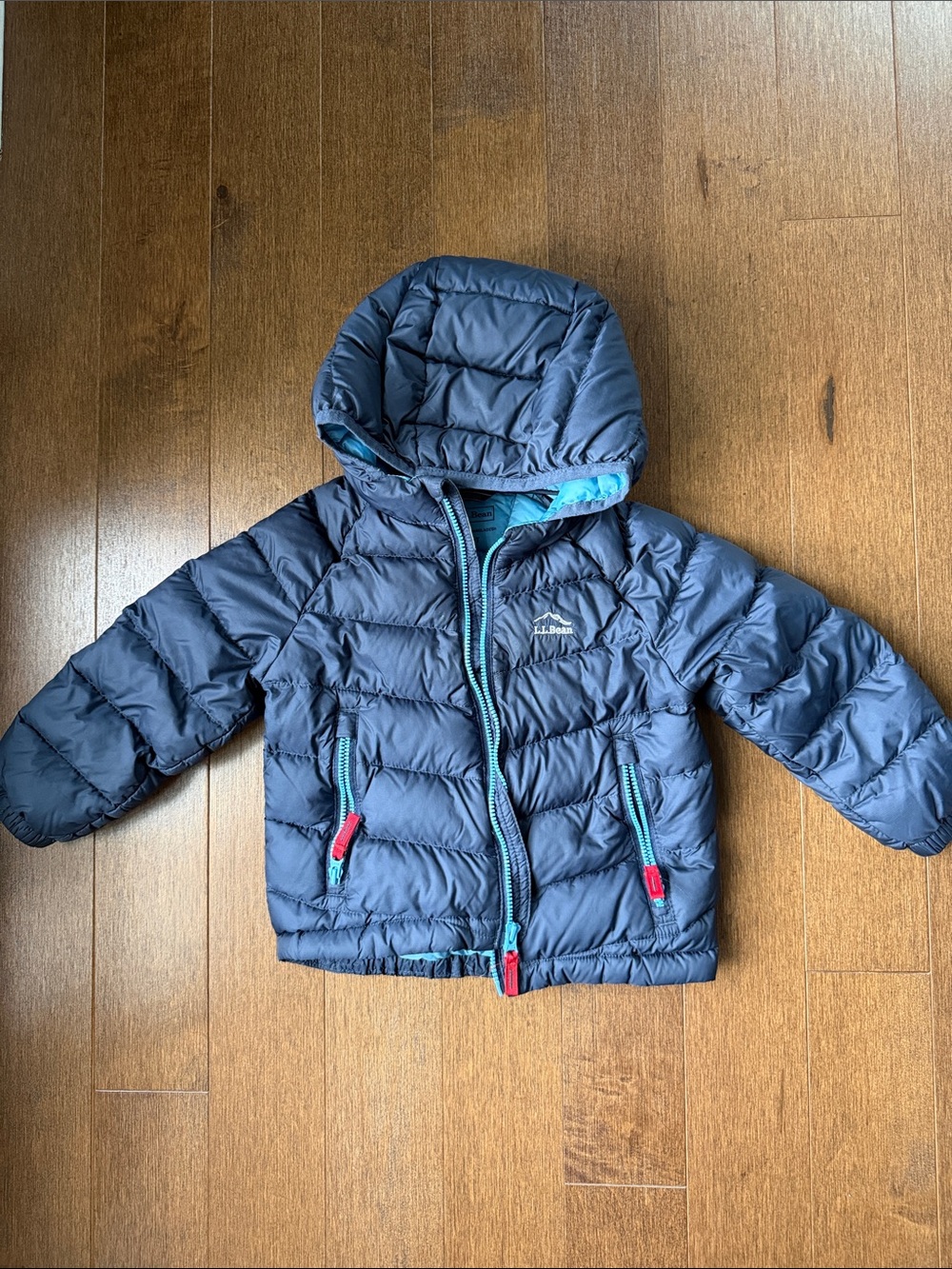 LL Bean Toddlers' Ultralight 650 Down Jacket in Navy Blue 2T